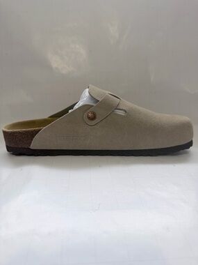 Birkenstock Beige Suede Slip-On Clog